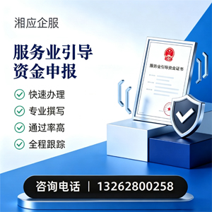 湖南服务业引导资金申报服务