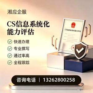 湖南CS信息系统化能力评估申报服务